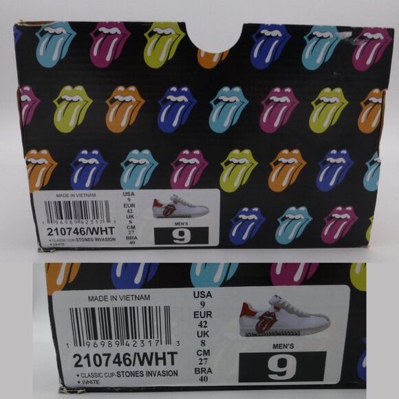 NIB Skechers Rolling Stones: Classic Cup - Stones Invasion, Size Men's 9 - Picture 4 of 12